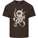 Steampunk Octopus Kraken Cthulhu Kids T-Shirt Childrens Chocolate