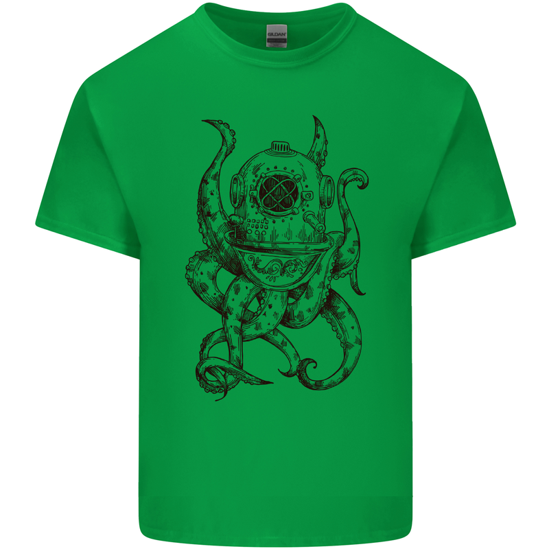 Steampunk Octopus Kraken Cthulhu Kids T-Shirt Childrens Irish Green