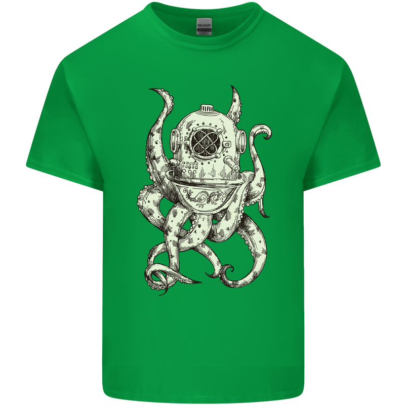 Steampunk Octopus Kraken Cthulhu Kids T-Shirt Childrens Irish Green
