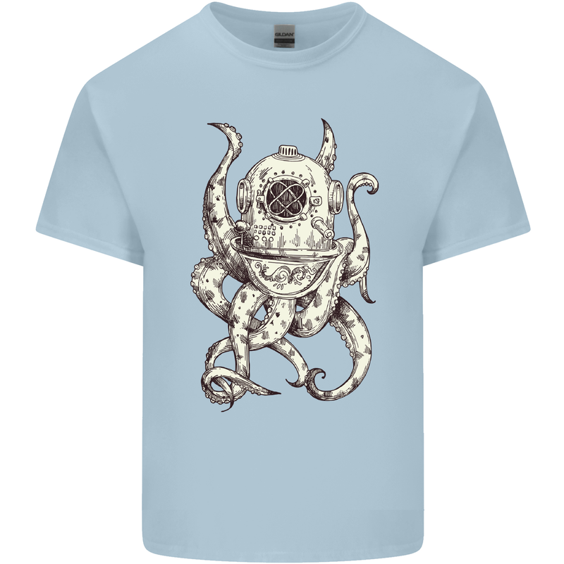 Steampunk Octopus Kraken Cthulhu Kids T-Shirt Childrens Light Blue