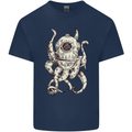 Steampunk Octopus Kraken Cthulhu Kids T-Shirt Childrens Navy Blue