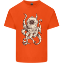 Steampunk Octopus Kraken Cthulhu Kids T-Shirt Childrens Orange