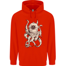 Steampunk Octopus Kraken Cthulhu Mens 80% Cotton Hoodie Bright Red