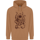 Steampunk Octopus Kraken Cthulhu Mens 80% Cotton Hoodie Caramel Latte