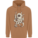 Steampunk Octopus Kraken Cthulhu Mens 80% Cotton Hoodie Caramel Latte