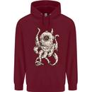 Steampunk Octopus Kraken Cthulhu Mens 80% Cotton Hoodie Maroon