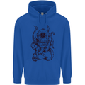 Steampunk Octopus Kraken Cthulhu Mens 80% Cotton Hoodie Royal Blue
