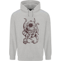 Steampunk Octopus Kraken Cthulhu Mens 80% Cotton Hoodie Sports Grey