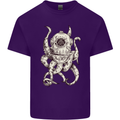 Steampunk Octopus Kraken Cthulhu Mens Cotton T-Shirt Tee Top Purple