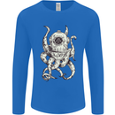 Steampunk Octopus Kraken Cthulhu Mens Long Sleeve T-Shirt Royal Blue