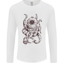 Steampunk Octopus Kraken Cthulhu Mens Long Sleeve T-Shirt White