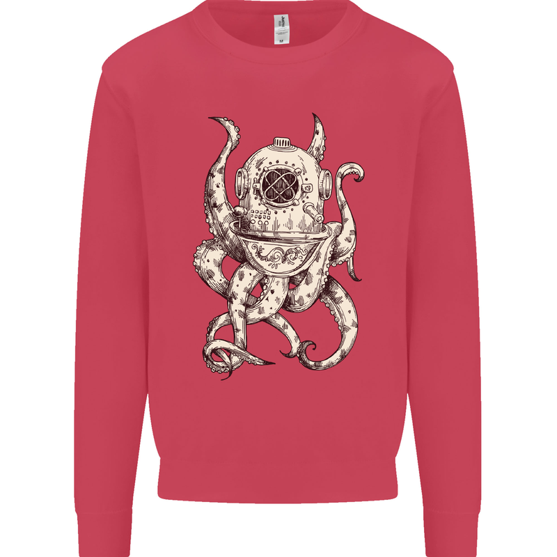 Steampunk Octopus Kraken Cthulhu Mens Sweatshirt Jumper Heliconia