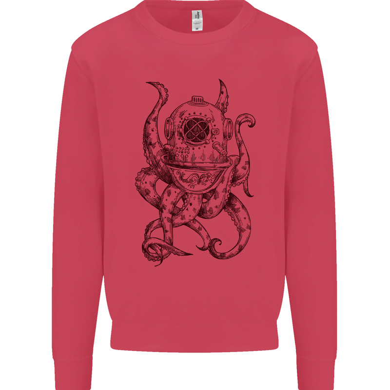 Steampunk Octopus Kraken Cthulhu Mens Sweatshirt Jumper Heliconia
