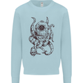 Steampunk Octopus Kraken Cthulhu Mens Sweatshirt Jumper Light Blue