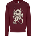 Steampunk Octopus Kraken Cthulhu Mens Sweatshirt Jumper Maroon