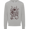 Steampunk Octopus Kraken Cthulhu Mens Sweatshirt Jumper Sports Grey