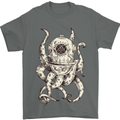 Steampunk Octopus Kraken Cthulhu Mens T-Shirt Cotton Gildan Charcoal