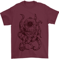 Steampunk Octopus Kraken Cthulhu Mens T-Shirt Cotton Gildan Maroon