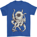 Steampunk Octopus Kraken Cthulhu Mens T-Shirt Cotton Gildan Royal Blue