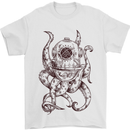 Steampunk Octopus Kraken Cthulhu Mens T-Shirt Cotton Gildan White