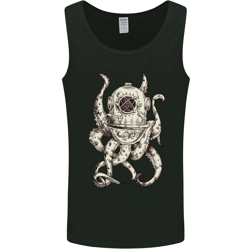 Steampunk Octopus Kraken Cthulhu Mens Vest Tank Top Black