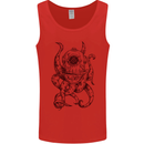 Steampunk Octopus Kraken Cthulhu Mens Vest Tank Top Red