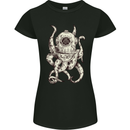 Steampunk Octopus Kraken Cthulhu Womens Petite Cut T-Shirt Black