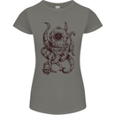Steampunk Octopus Kraken Cthulhu Womens Petite Cut T-Shirt Charcoal