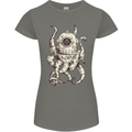 Steampunk Octopus Kraken Cthulhu Womens Petite Cut T-Shirt Charcoal