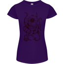 Steampunk Octopus Kraken Cthulhu Womens Petite Cut T-Shirt Purple