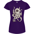 Steampunk Octopus Kraken Cthulhu Womens Petite Cut T-Shirt Purple