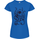 Steampunk Octopus Kraken Cthulhu Womens Petite Cut T-Shirt Royal Blue