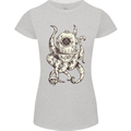 Steampunk Octopus Kraken Cthulhu Womens Petite Cut T-Shirt Sports Grey