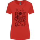Steampunk Octopus Kraken Cthulhu Womens Wider Cut T-Shirt Red