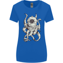 Steampunk Octopus Kraken Cthulhu Womens Wider Cut T-Shirt Royal Blue