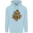 Steampunk Octopus Scuba Diving Cthulhu Childrens Kids Hoodie Light Blue