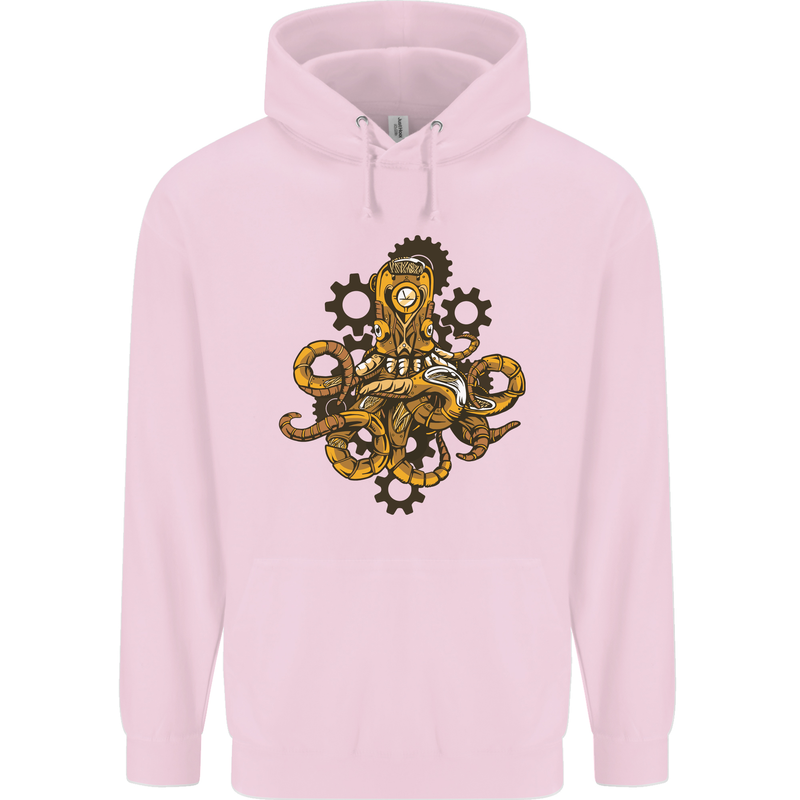 Steampunk Octopus Scuba Diving Cthulhu Childrens Kids Hoodie Light Pink
