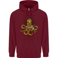 Steampunk Octopus Scuba Diving Cthulhu Childrens Kids Hoodie Maroon