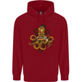 Steampunk Octopus Scuba Diving Cthulhu Childrens Kids Hoodie Red