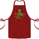Steampunk Octopus Scuba Diving Cthulhu Cotton Apron 100% Organic Maroon