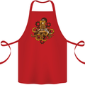 Steampunk Octopus Scuba Diving Cthulhu Cotton Apron 100% Organic Red