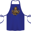 Steampunk Octopus Scuba Diving Cthulhu Cotton Apron 100% Organic Royal Blue