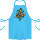 Steampunk Octopus Scuba Diving Cthulhu Cotton Apron 100% Organic Turquoise