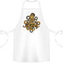 Steampunk Octopus Scuba Diving Cthulhu Cotton Apron 100% Organic White