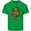Steampunk Octopus Scuba Diving Cthulhu Kids T-Shirt Childrens Irish Green