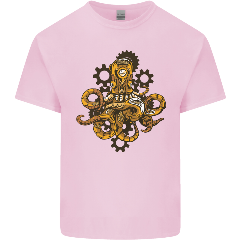 Steampunk Octopus Scuba Diving Cthulhu Kids T-Shirt Childrens Light Pink