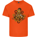 Steampunk Octopus Scuba Diving Cthulhu Kids T-Shirt Childrens Orange
