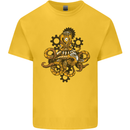 Steampunk Octopus Scuba Diving Cthulhu Kids T-Shirt Childrens Yellow