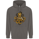 Steampunk Octopus Scuba Diving Cthulhu Mens 80% Cotton Hoodie Charcoal