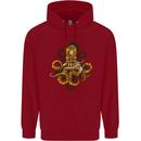 Steampunk Octopus Scuba Diving Cthulhu Mens 80% Cotton Hoodie Red